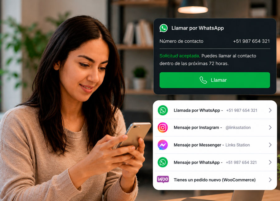 Vendedora atendiendo conversaciones de clientes desde un CRM conectado a WhatsApp